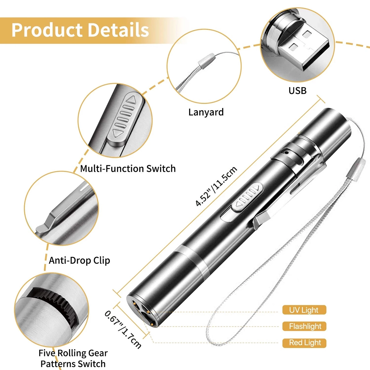 LED Pointer - Five Patterns and Three Colors
